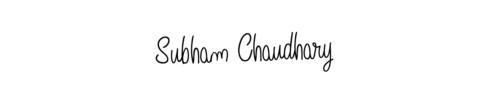 Design your own signature with our free online signature maker. With this signature software, you can create a handwritten (Angelique-Rose-font-FFP) signature for name Subham Chaudhary. Subham Chaudhary signature style 5 images and pictures png