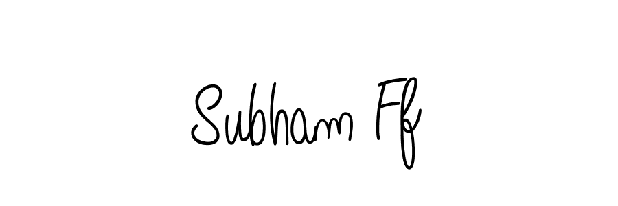 Make a beautiful signature design for name Subham Ff. With this signature (Angelique-Rose-font-FFP) style, you can create a handwritten signature for free. Subham Ff signature style 5 images and pictures png