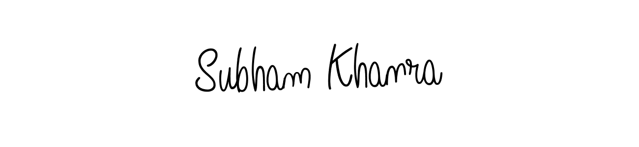 Make a beautiful signature design for name Subham Khanra. With this signature (Angelique-Rose-font-FFP) style, you can create a handwritten signature for free. Subham Khanra signature style 5 images and pictures png