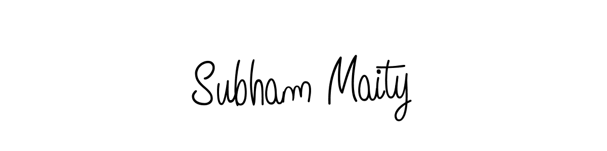 Design your own signature with our free online signature maker. With this signature software, you can create a handwritten (Angelique-Rose-font-FFP) signature for name Subham Maity. Subham Maity signature style 5 images and pictures png