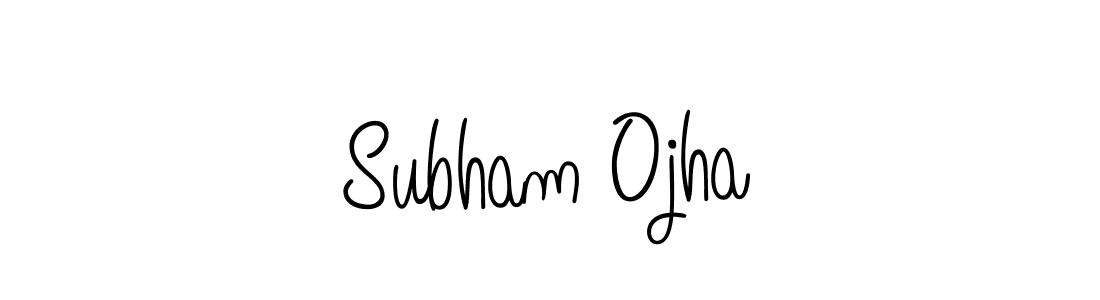 Make a beautiful signature design for name Subham Ojha. With this signature (Angelique-Rose-font-FFP) style, you can create a handwritten signature for free. Subham Ojha signature style 5 images and pictures png