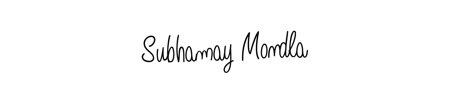 Design your own signature with our free online signature maker. With this signature software, you can create a handwritten (Angelique-Rose-font-FFP) signature for name Subhamay Mondla. Subhamay Mondla signature style 5 images and pictures png