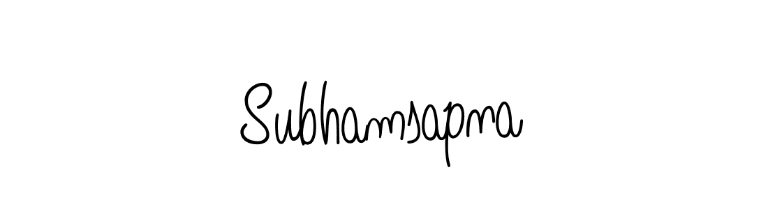 Make a beautiful signature design for name Subhamsapna. With this signature (Angelique-Rose-font-FFP) style, you can create a handwritten signature for free. Subhamsapna signature style 5 images and pictures png