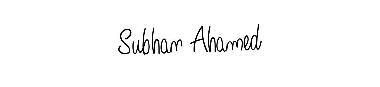 if you are searching for the best signature style for your name Subhan Ahamed. so please give up your signature search. here we have designed multiple signature styles  using Angelique-Rose-font-FFP. Subhan Ahamed signature style 5 images and pictures png