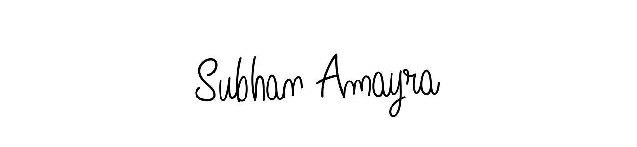 Once you've used our free online signature maker to create your best signature Angelique-Rose-font-FFP style, it's time to enjoy all of the benefits that Subhan Amayra name signing documents. Subhan Amayra signature style 5 images and pictures png