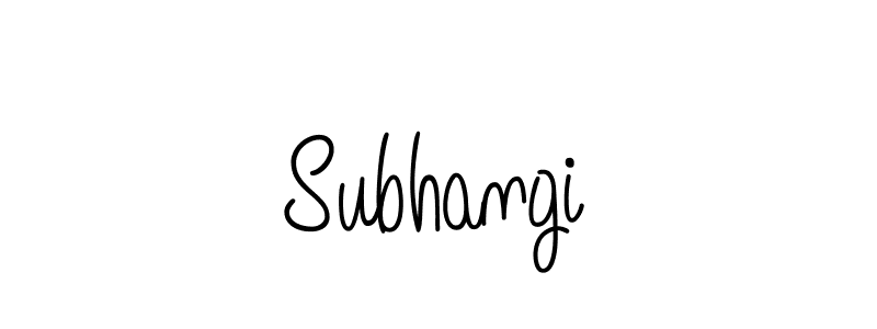 Create a beautiful signature design for name Subhangi. With this signature (Angelique-Rose-font-FFP) fonts, you can make a handwritten signature for free. Subhangi signature style 5 images and pictures png