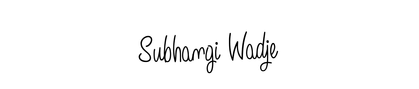 How to make Subhangi Wadje name signature. Use Angelique-Rose-font-FFP style for creating short signs online. This is the latest handwritten sign. Subhangi Wadje signature style 5 images and pictures png