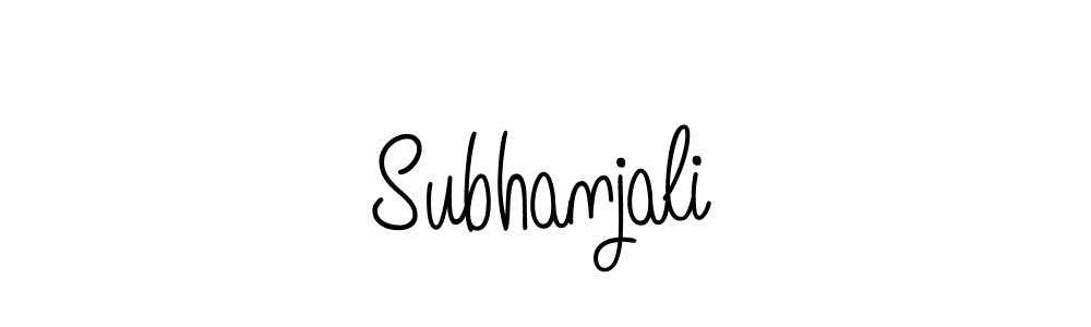 Use a signature maker to create a handwritten signature online. With this signature software, you can design (Angelique-Rose-font-FFP) your own signature for name Subhanjali. Subhanjali signature style 5 images and pictures png