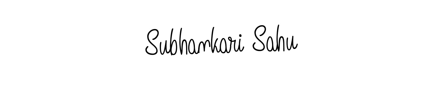The best way (Angelique-Rose-font-FFP) to make a short signature is to pick only two or three words in your name. The name Subhankari Sahu include a total of six letters. For converting this name. Subhankari Sahu signature style 5 images and pictures png