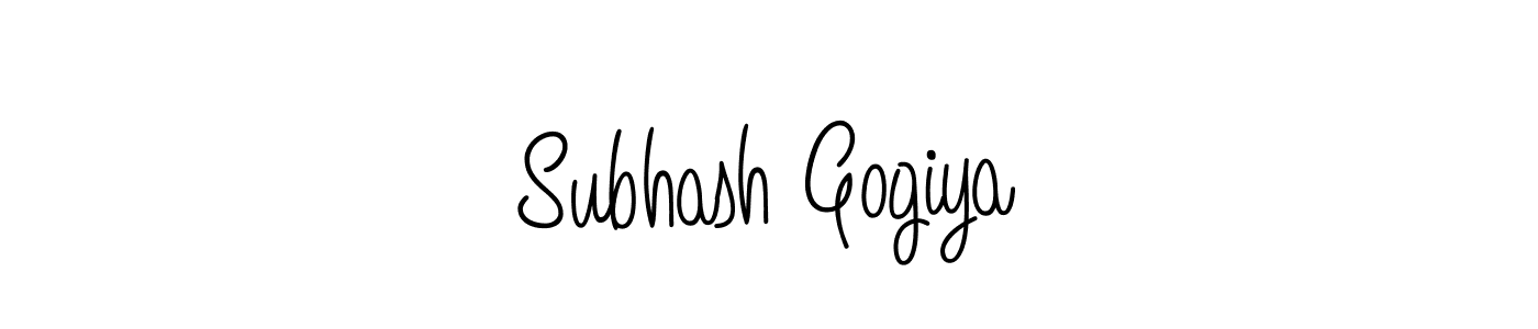 How to make Subhash Gogiya name signature. Use Angelique-Rose-font-FFP style for creating short signs online. This is the latest handwritten sign. Subhash Gogiya signature style 5 images and pictures png
