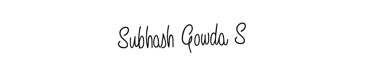 Subhash Gowda S stylish signature style. Best Handwritten Sign (Angelique-Rose-font-FFP) for my name. Handwritten Signature Collection Ideas for my name Subhash Gowda S. Subhash Gowda S signature style 5 images and pictures png