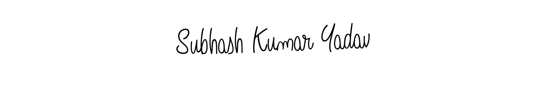 Design your own signature with our free online signature maker. With this signature software, you can create a handwritten (Angelique-Rose-font-FFP) signature for name Subhash Kumar Yadav. Subhash Kumar Yadav signature style 5 images and pictures png
