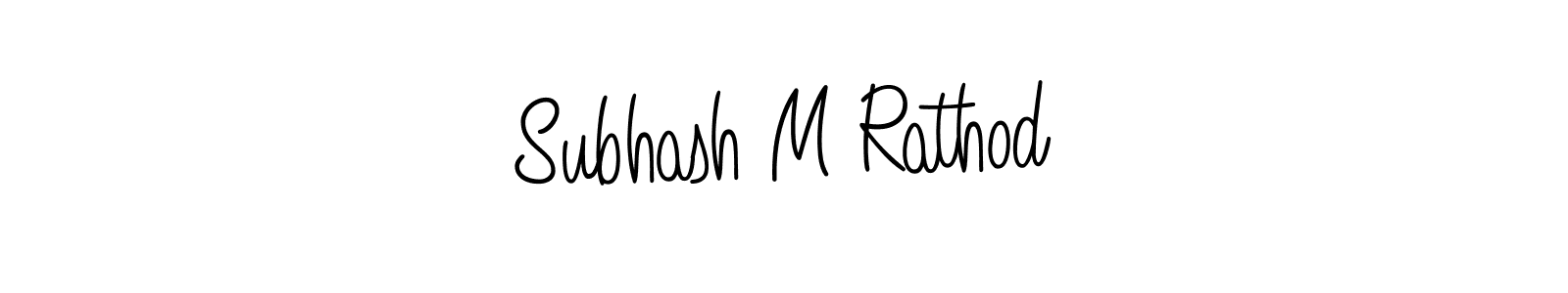 Create a beautiful signature design for name Subhash M Rathod. With this signature (Angelique-Rose-font-FFP) fonts, you can make a handwritten signature for free. Subhash M Rathod signature style 5 images and pictures png