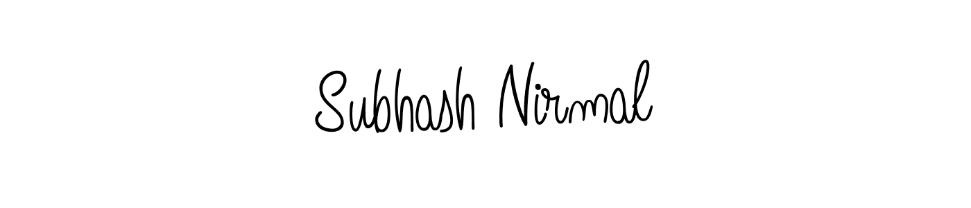 Create a beautiful signature design for name Subhash Nirmal. With this signature (Angelique-Rose-font-FFP) fonts, you can make a handwritten signature for free. Subhash Nirmal signature style 5 images and pictures png