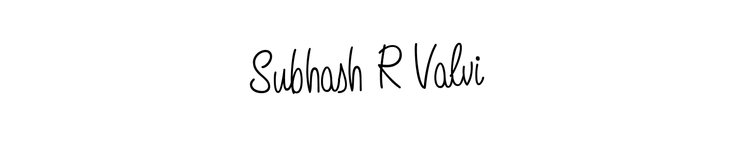 Design your own signature with our free online signature maker. With this signature software, you can create a handwritten (Angelique-Rose-font-FFP) signature for name Subhash R Valvi. Subhash R Valvi signature style 5 images and pictures png