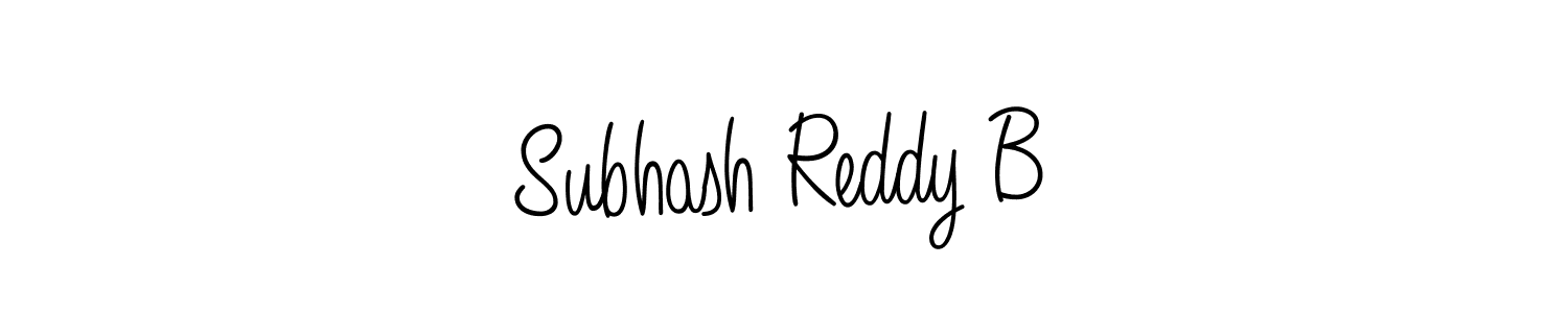 The best way (Angelique-Rose-font-FFP) to make a short signature is to pick only two or three words in your name. The name Subhash Reddy B include a total of six letters. For converting this name. Subhash Reddy B signature style 5 images and pictures png