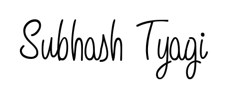 You can use this online signature creator to create a handwritten signature for the name Subhash Tyagi. This is the best online autograph maker. Subhash Tyagi signature style 5 images and pictures png