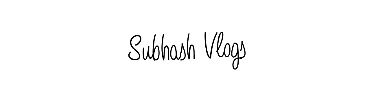 You should practise on your own different ways (Angelique-Rose-font-FFP) to write your name (Subhash Vlogs) in signature. don't let someone else do it for you. Subhash Vlogs signature style 5 images and pictures png