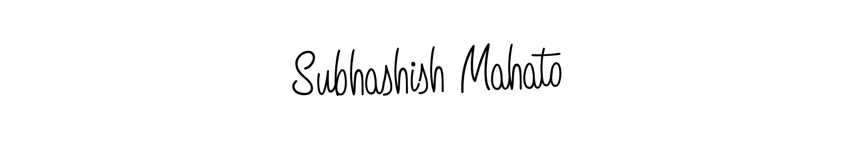 You should practise on your own different ways (Angelique-Rose-font-FFP) to write your name (Subhashish Mahato) in signature. don't let someone else do it for you. Subhashish Mahato signature style 5 images and pictures png