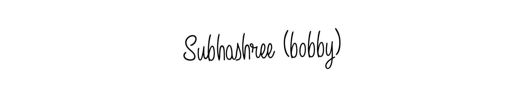 Angelique-Rose-font-FFP is a professional signature style that is perfect for those who want to add a touch of class to their signature. It is also a great choice for those who want to make their signature more unique. Get Subhashree (bobby) name to fancy signature for free. Subhashree (bobby) signature style 5 images and pictures png