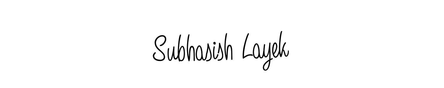 How to make Subhasish Layek name signature. Use Angelique-Rose-font-FFP style for creating short signs online. This is the latest handwritten sign. Subhasish Layek signature style 5 images and pictures png