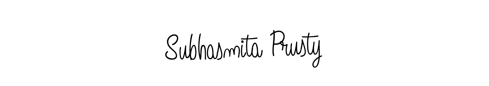 Design your own signature with our free online signature maker. With this signature software, you can create a handwritten (Angelique-Rose-font-FFP) signature for name Subhasmita Prusty. Subhasmita Prusty signature style 5 images and pictures png