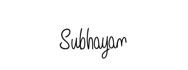 Design your own signature with our free online signature maker. With this signature software, you can create a handwritten (Angelique-Rose-font-FFP) signature for name Subhayan. Subhayan signature style 5 images and pictures png