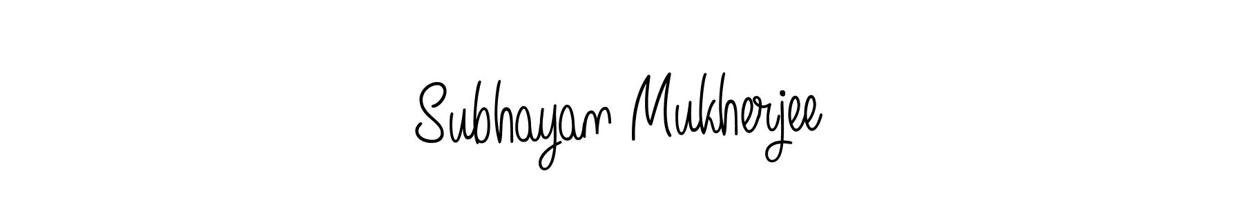 Use a signature maker to create a handwritten signature online. With this signature software, you can design (Angelique-Rose-font-FFP) your own signature for name Subhayan Mukherjee. Subhayan Mukherjee signature style 5 images and pictures png