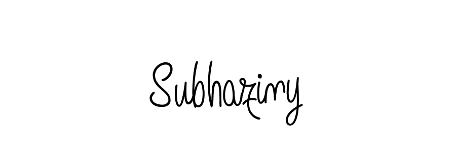 Create a beautiful signature design for name Subhaziny. With this signature (Angelique-Rose-font-FFP) fonts, you can make a handwritten signature for free. Subhaziny signature style 5 images and pictures png