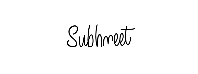 The best way (Angelique-Rose-font-FFP) to make a short signature is to pick only two or three words in your name. The name Subhneet include a total of six letters. For converting this name. Subhneet signature style 5 images and pictures png