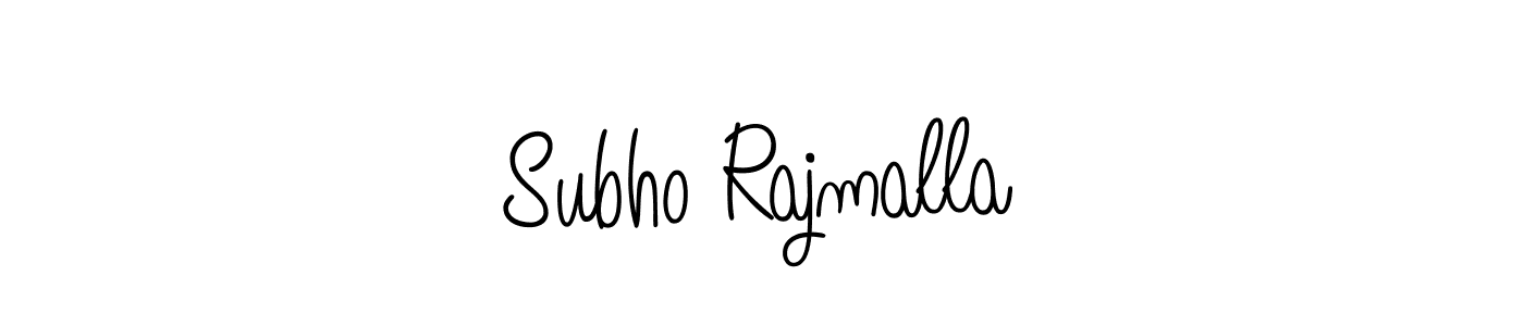 The best way (Angelique-Rose-font-FFP) to make a short signature is to pick only two or three words in your name. The name Subho Rajmalla include a total of six letters. For converting this name. Subho Rajmalla signature style 5 images and pictures png