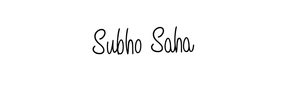 You should practise on your own different ways (Angelique-Rose-font-FFP) to write your name (Subho Saha) in signature. don't let someone else do it for you. Subho Saha signature style 5 images and pictures png