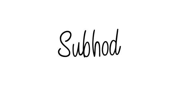 You should practise on your own different ways (Angelique-Rose-font-FFP) to write your name (Subhod) in signature. don't let someone else do it for you. Subhod signature style 5 images and pictures png