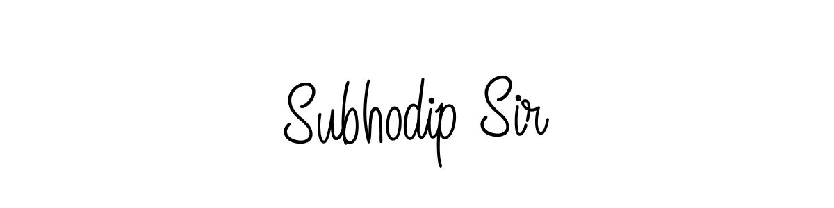 Create a beautiful signature design for name Subhodip Sir. With this signature (Angelique-Rose-font-FFP) fonts, you can make a handwritten signature for free. Subhodip Sir signature style 5 images and pictures png