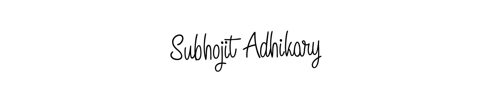 You should practise on your own different ways (Angelique-Rose-font-FFP) to write your name (Subhojit Adhikary) in signature. don't let someone else do it for you. Subhojit Adhikary signature style 5 images and pictures png