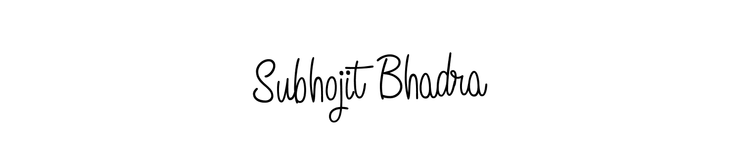How to make Subhojit Bhadra name signature. Use Angelique-Rose-font-FFP style for creating short signs online. This is the latest handwritten sign. Subhojit Bhadra signature style 5 images and pictures png