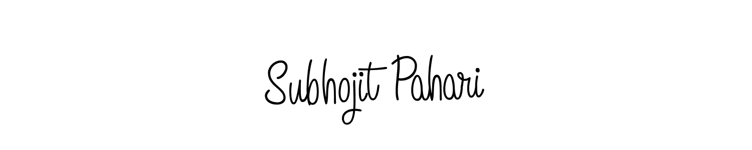 Design your own signature with our free online signature maker. With this signature software, you can create a handwritten (Angelique-Rose-font-FFP) signature for name Subhojit Pahari. Subhojit Pahari signature style 5 images and pictures png