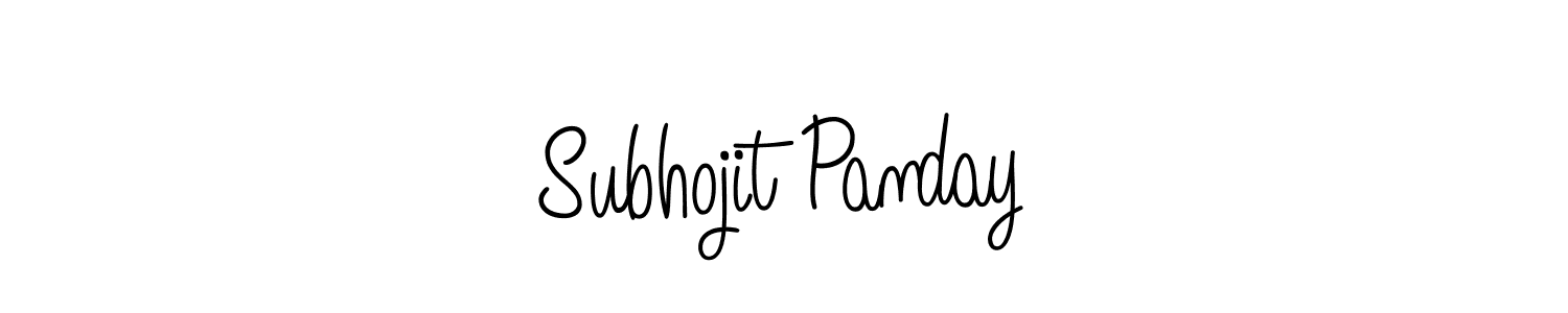 How to make Subhojit Panday name signature. Use Angelique-Rose-font-FFP style for creating short signs online. This is the latest handwritten sign. Subhojit Panday signature style 5 images and pictures png