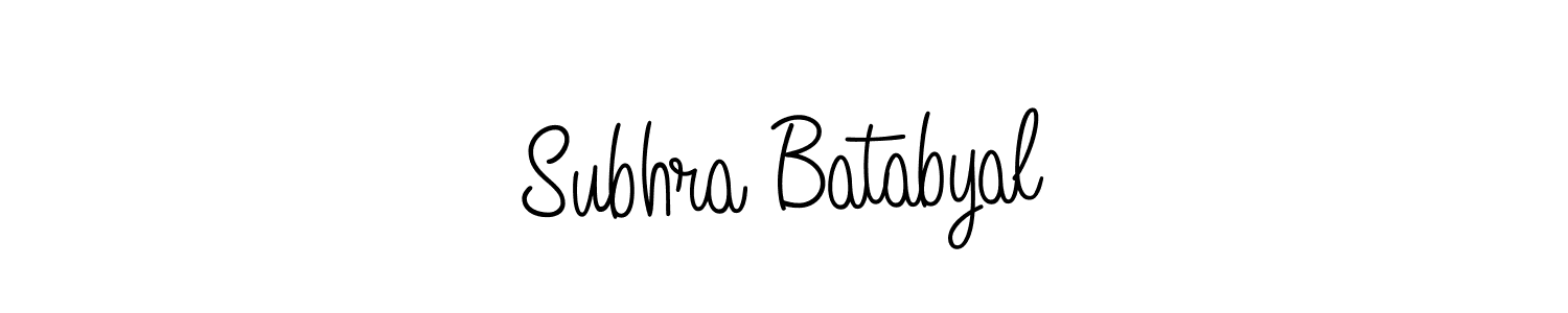 How to make Subhra Batabyal name signature. Use Angelique-Rose-font-FFP style for creating short signs online. This is the latest handwritten sign. Subhra Batabyal signature style 5 images and pictures png