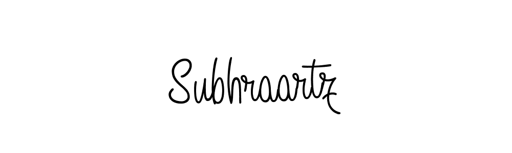 Design your own signature with our free online signature maker. With this signature software, you can create a handwritten (Angelique-Rose-font-FFP) signature for name Subhraartz. Subhraartz signature style 5 images and pictures png