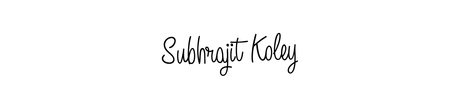 if you are searching for the best signature style for your name Subhrajit Koley. so please give up your signature search. here we have designed multiple signature styles  using Angelique-Rose-font-FFP. Subhrajit Koley signature style 5 images and pictures png