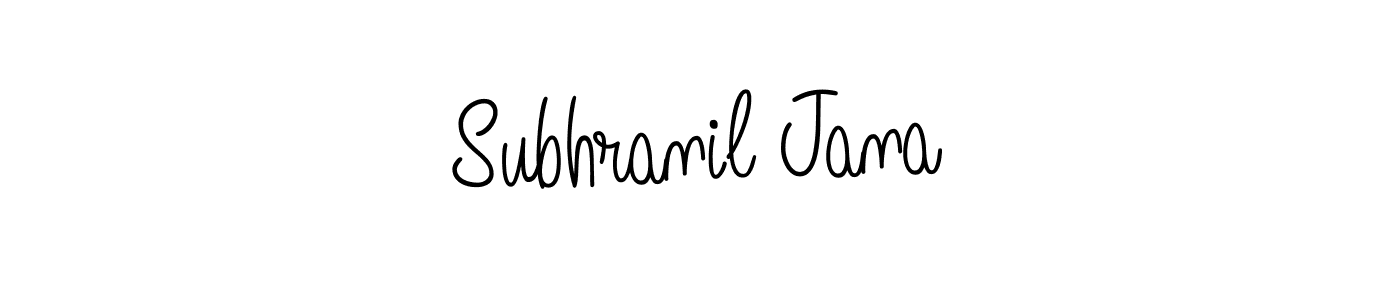 How to make Subhranil Jana name signature. Use Angelique-Rose-font-FFP style for creating short signs online. This is the latest handwritten sign. Subhranil Jana signature style 5 images and pictures png