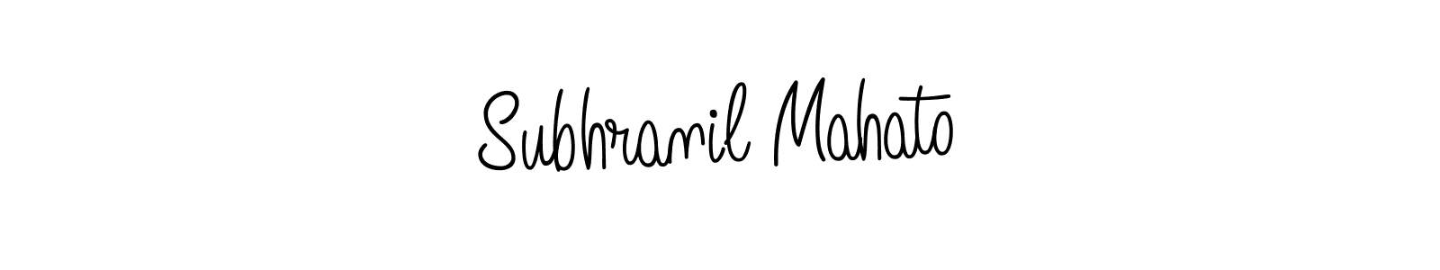 You should practise on your own different ways (Angelique-Rose-font-FFP) to write your name (Subhranil Mahato) in signature. don't let someone else do it for you. Subhranil Mahato signature style 5 images and pictures png