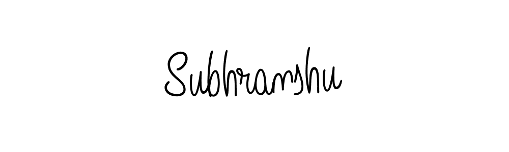 Make a beautiful signature design for name Subhranshu. With this signature (Angelique-Rose-font-FFP) style, you can create a handwritten signature for free. Subhranshu signature style 5 images and pictures png