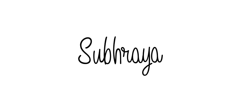 Create a beautiful signature design for name Subhraya. With this signature (Angelique-Rose-font-FFP) fonts, you can make a handwritten signature for free. Subhraya signature style 5 images and pictures png