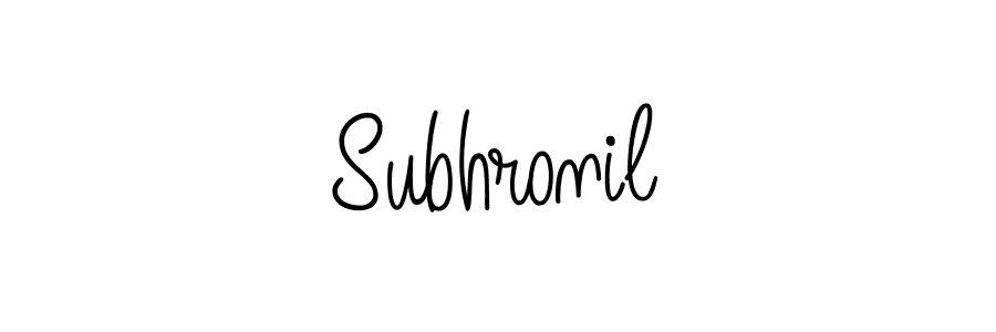 Make a beautiful signature design for name Subhronil. With this signature (Angelique-Rose-font-FFP) style, you can create a handwritten signature for free. Subhronil signature style 5 images and pictures png