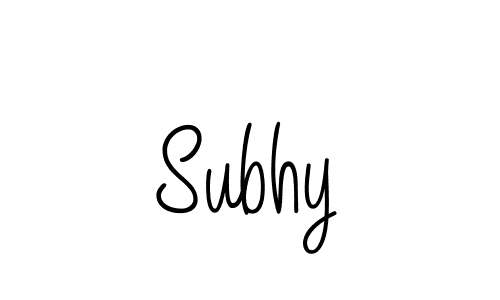 How to make Subhy name signature. Use Angelique-Rose-font-FFP style for creating short signs online. This is the latest handwritten sign. Subhy signature style 5 images and pictures png