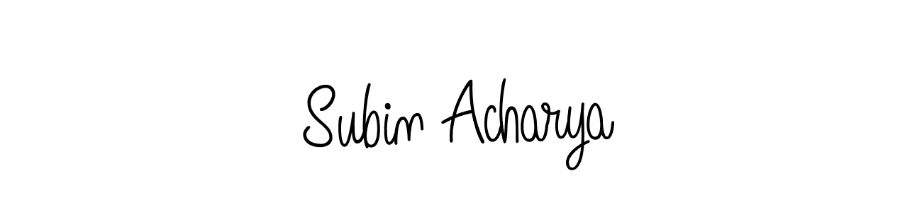 Once you've used our free online signature maker to create your best signature Angelique-Rose-font-FFP style, it's time to enjoy all of the benefits that Subin Acharya name signing documents. Subin Acharya signature style 5 images and pictures png