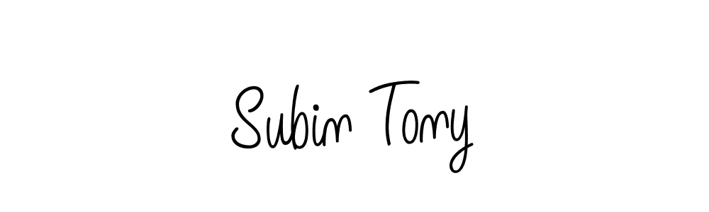Use a signature maker to create a handwritten signature online. With this signature software, you can design (Angelique-Rose-font-FFP) your own signature for name Subin Tony. Subin Tony signature style 5 images and pictures png