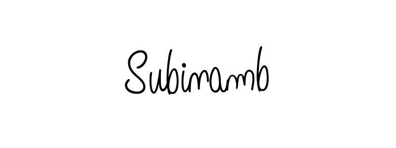 Make a beautiful signature design for name Subinamb. Use this online signature maker to create a handwritten signature for free. Subinamb signature style 5 images and pictures png